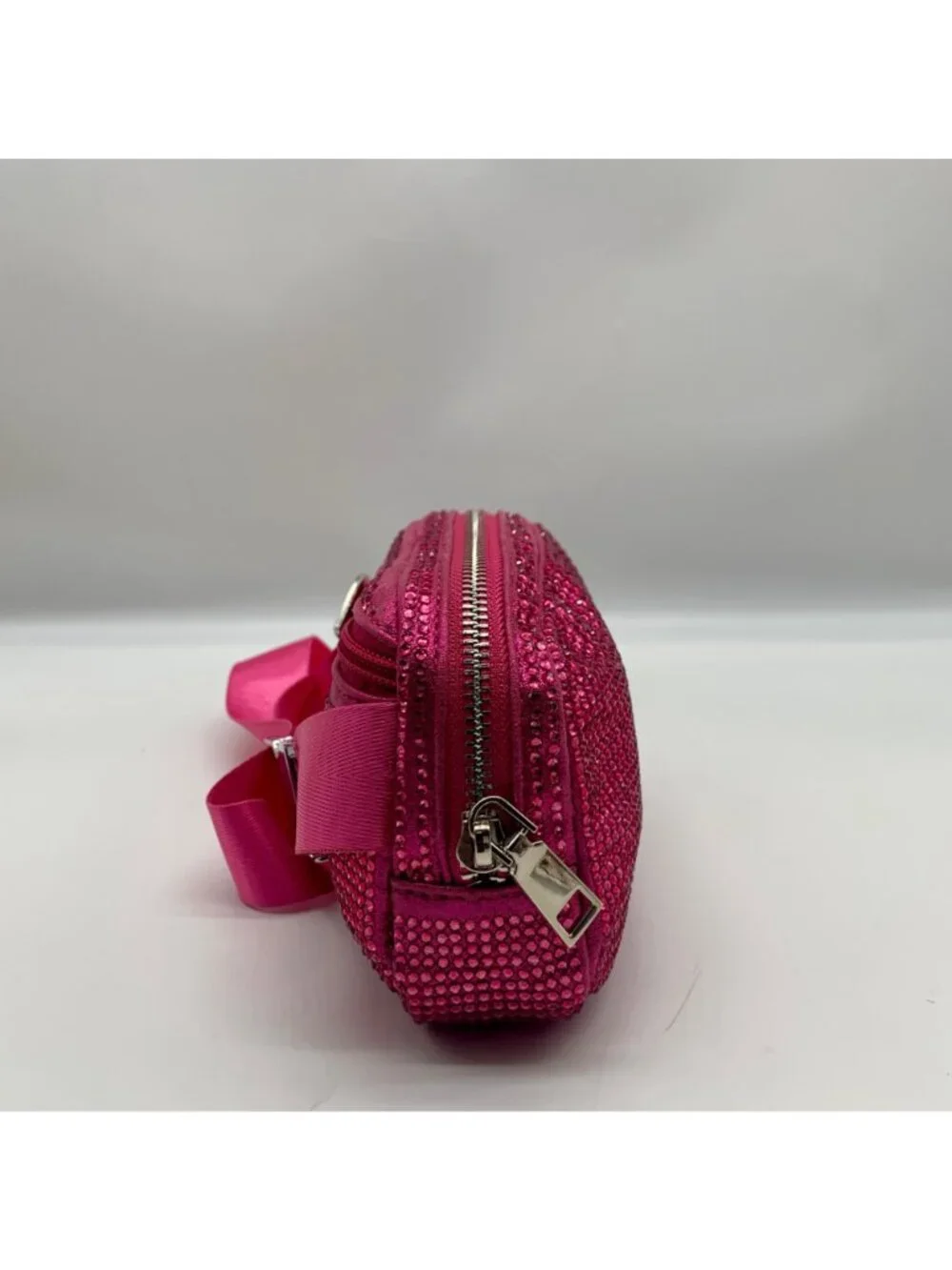 Pink Rhinestone-Embellished Waist Bag - Picture 4 of 10
